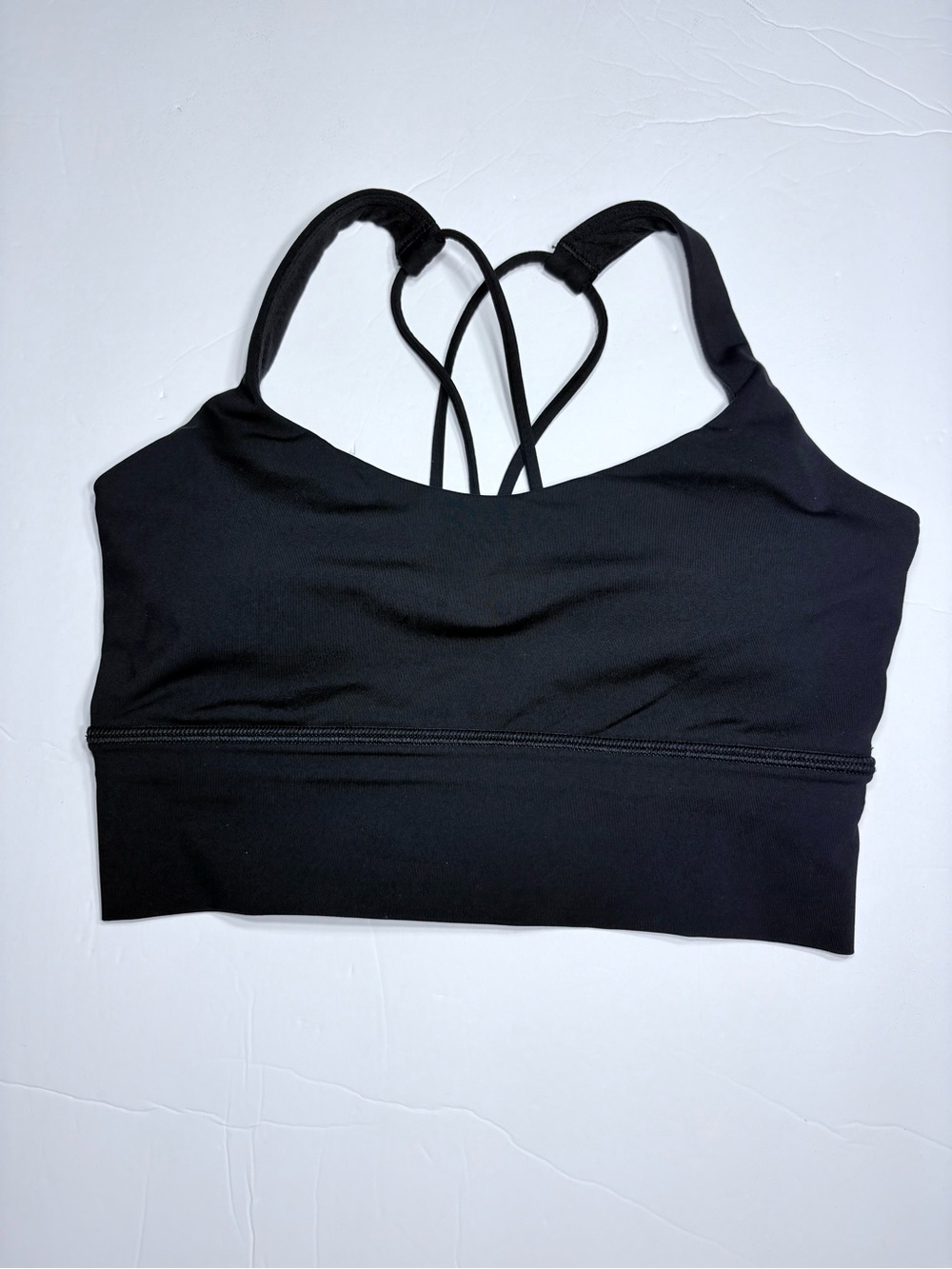 lululemon athletica Black Strappy Sports Bra with Crisscross Back